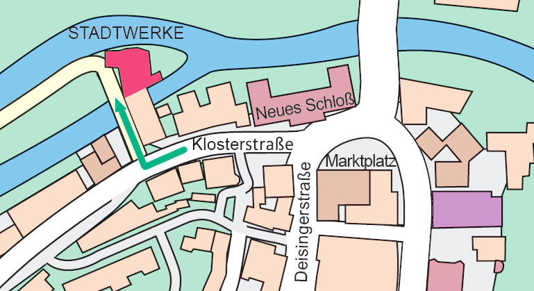 Lageplan Stadtwerke Pappenheim